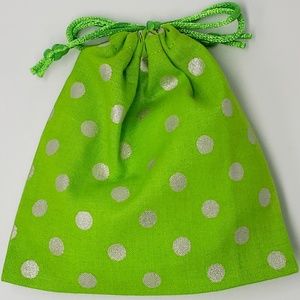 BRAND NEW 6 - 5x5 NEON GREEN DRAWSTRING BAGS